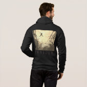Parkour Urban Obstacle Course Modern Sepia Hoodie (Achterkant volledig)