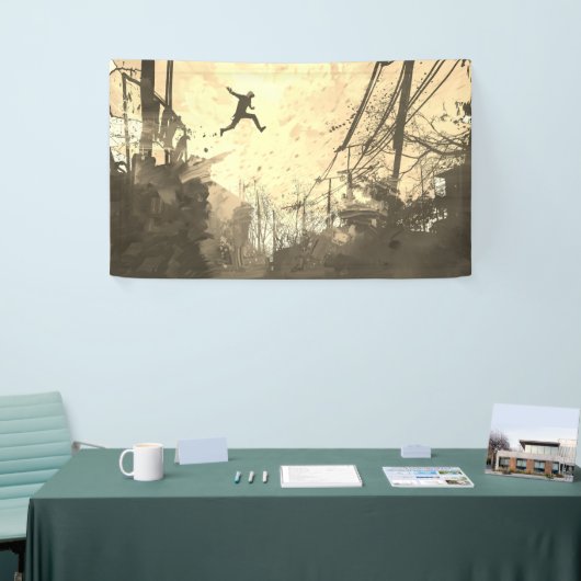 Parkour Urban Obstacle Course Modern Sepia Spandoek (Beurs)