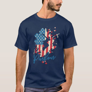 Parkour USA Vlag Sportraining Fitness grappig T-shirt