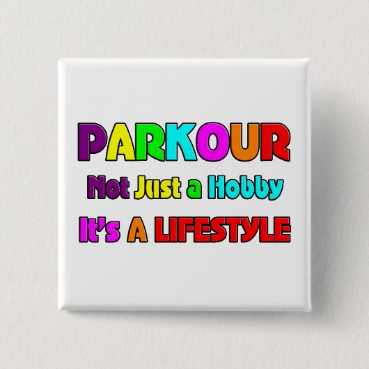 PARKOUR VIERKANTE BUTTON 5,1 CM (Voorkant)