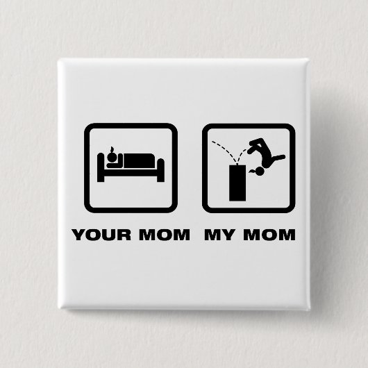 Parkour Vierkante Button 5,1 Cm (Voorkant)