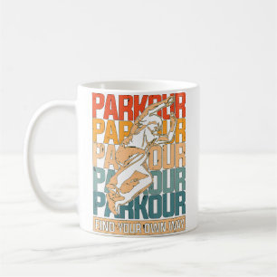 Parkour Vind Je Eigen Weg Retro Backflip Freestyle Koffiemok