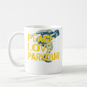 Parkour Vrije Ren Traceur Vintage Vrede Liefde Pa Koffiemok