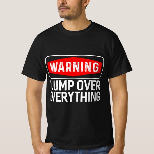 Parkour Warning I Jump Over Everything Free Runnin T-shirt (Voorkant)