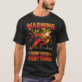 Parkour Warning I jump over everything funny sayin T-shirt (Voorkant)