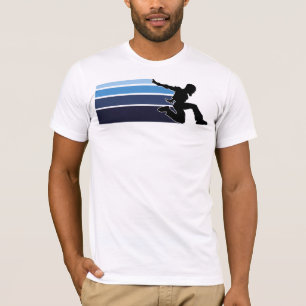 Parkourlijnen blauw 2 lichtkleuren t-shirt