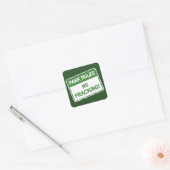 Parkregels - Geen fracking Vierkante Sticker (Envelop)