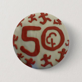 Parkrun 50 mijlpaal badge ronde button 5,7 cm