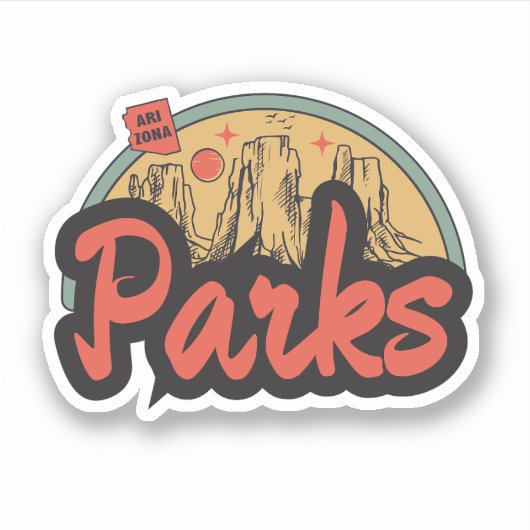 Parks, Arizona Sticker (Voorkant)