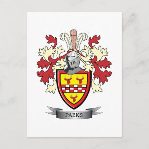 Parks Family Crest Coat of Arms Briefkaart