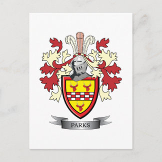 Parks Family Crest Coat of Arms Briefkaart