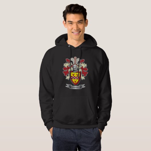 Parks Family Crest Coat of Arms Hoodie (Voorkant volledig)
