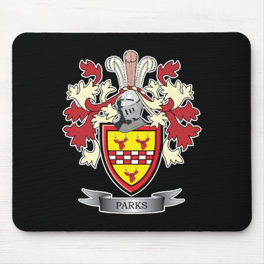 Parks Family Crest Coat of Arms Muismat (Voorkant)