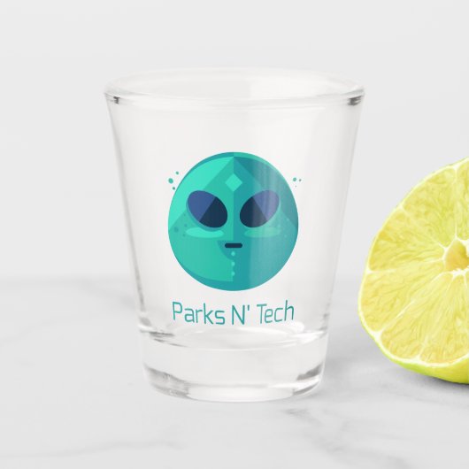 Parks N' Tech Alien Shot Glas (Voorkant)