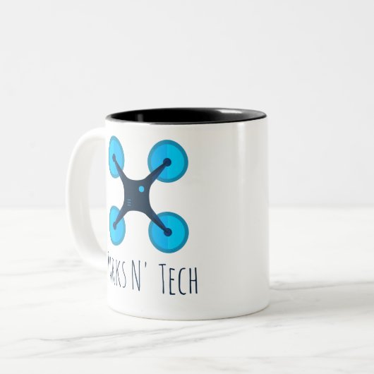 Parks N' Tech Quadcopter 2 Tweekleurige Koffiemok (Voorkant links)