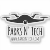 Parks N' Tech Quadcopter Sticker (Voorkant)