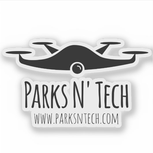 Parks N' Tech Quadcopter Sticker (Voorkant)