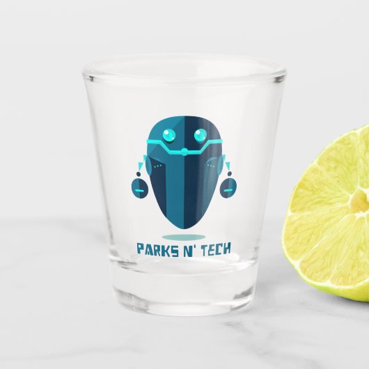 Parks N' Tech Robot 3 Shot Glas (Voorkant)