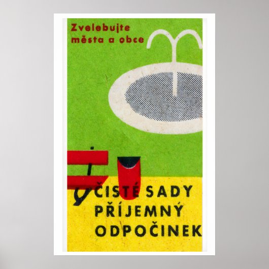 Parks schoon houden - Matchbox Print - Tsjechische (Voorkant)