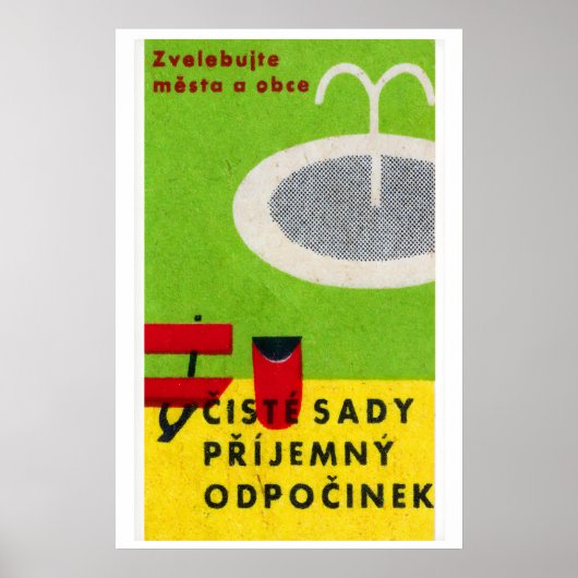Parks schoon houden - Matchbox Print - Tsjechische (Voorkant)