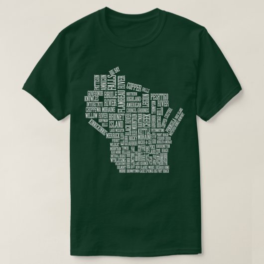 Parks van de deelstaat Wisconsin Bijgewerkt in 202 T-shirt (Design voorkant)