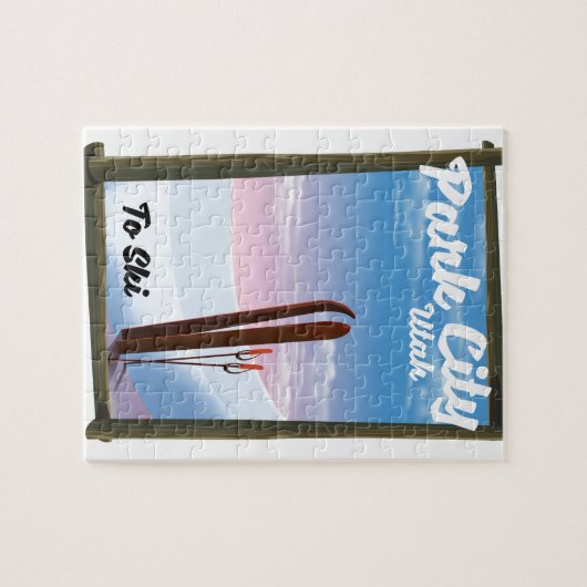 Parkstad Utah Ski — reisposter Legpuzzel (Horizontaal)