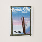 Parkstad Utah Ski — reisposter Legpuzzel (Verticaal)