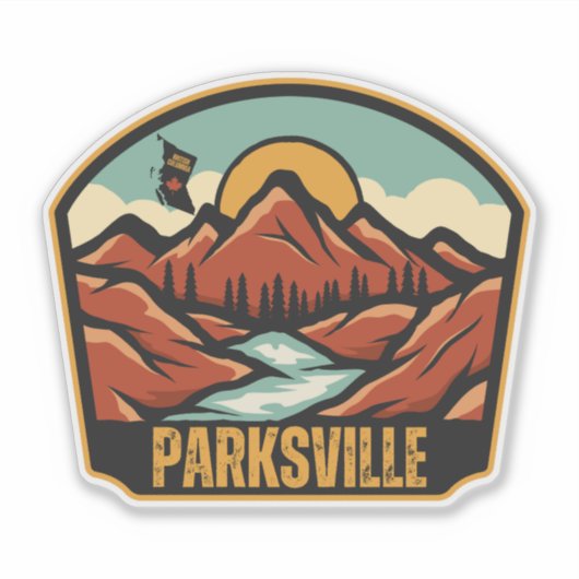 Parksville, Brits-Columbia Sticker (Voorkant)