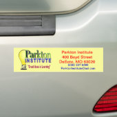 PARKTON INSTITUTE BUMPERSTICKER (Op auto)