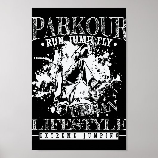 parkur run jump fly poster (Voorkant)