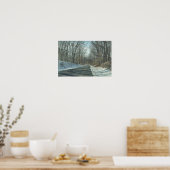 Parkweg in de winter poster (Keuken)