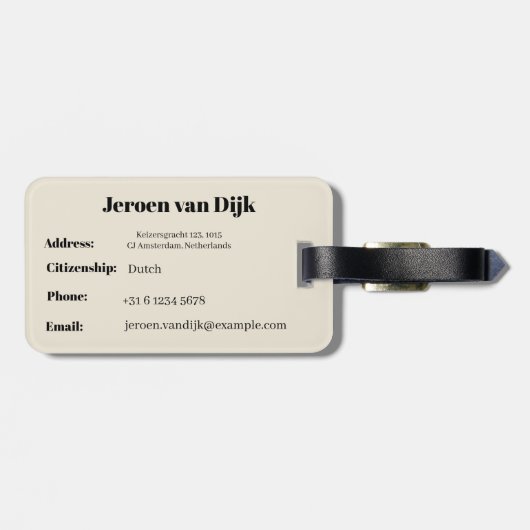 Parlamient building - Budapest  Bagagelabel (Achterkant horizontaal)