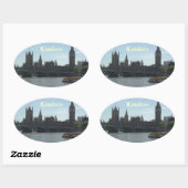 Parlement & Big Ben Ovale Sticker (Vel)