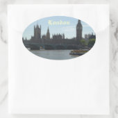 Parlement & Big Ben Ovale Sticker (Tas)