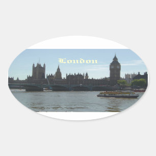 Parlement & Big Ben Ovale Sticker