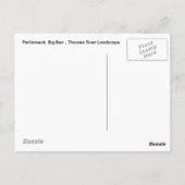 Parlement, Big Ben, Thames River Landscape Briefkaart (Achterkant)