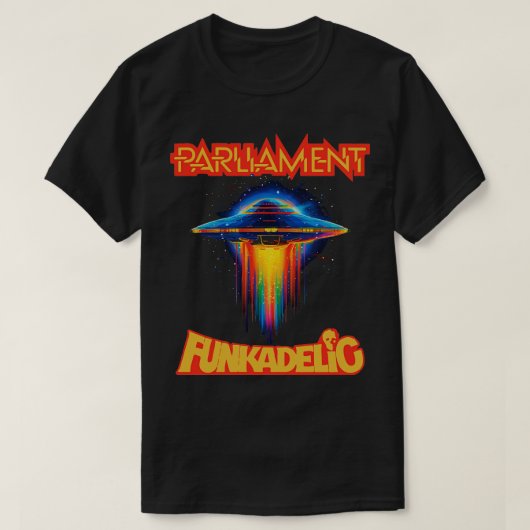 Parlement Funkadelic Retro Moederschip Rock Funk T T-shirt (Design voorkant)