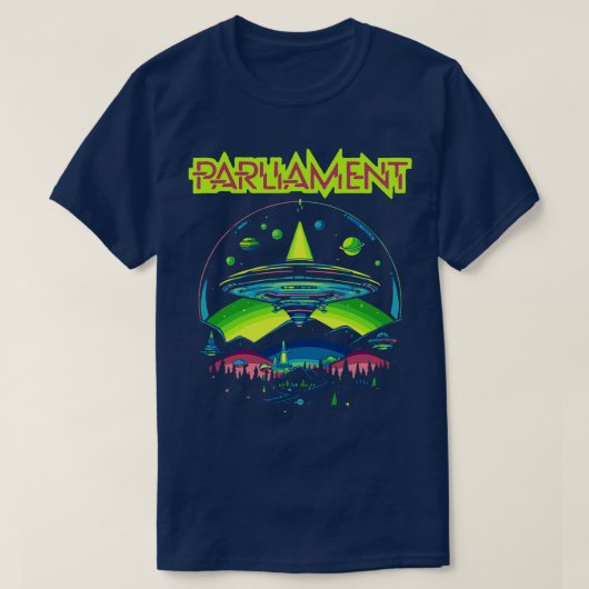 Parlement Funkadelic Retro Mothership Rock Funk T-shirt (Design voorkant)
