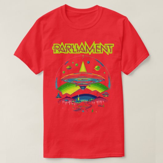 Parlement Funkadelic Retro Mothership Rock Funk T-shirt (Design voorkant)
