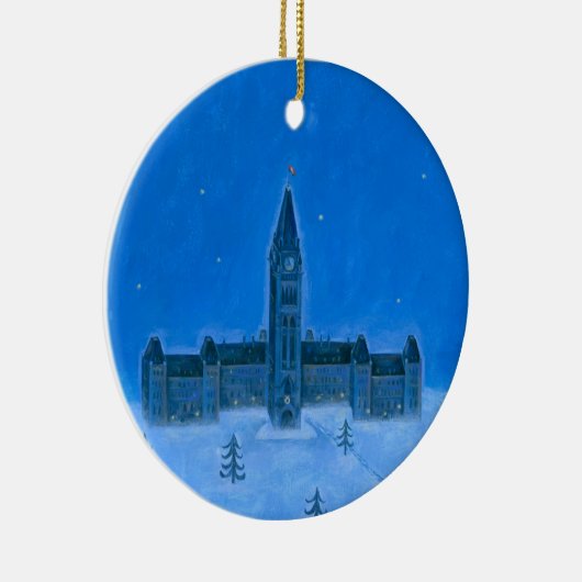 Parlement Gebouwen Ottawa Kerstmis Keramisch Ornament (Rechts)