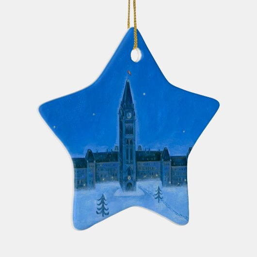 Parlement Gebouwen Ottawa Kerstmis Keramisch Ornament (Rechts)