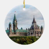 Parlement Hill in Ottawa Keramisch Ornament (Achterkant)