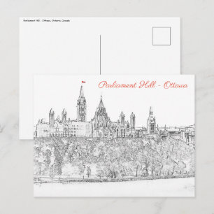 Parlement Hill in Ottawa - Ontario, Canada Briefkaart