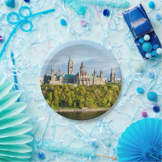 Parlement Hill in Ottawa - Ontario, Canada Papieren Bordje (Feest)