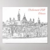 Parlement Hill in Ottawa - Ontario, Canada Poster (Voorkant)
