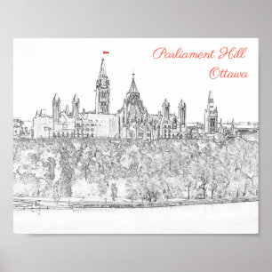Parlement Hill in Ottawa - Ontario, Canada Poster