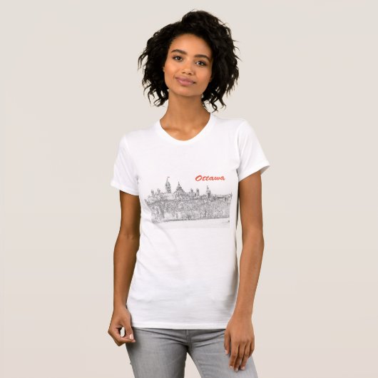 Parlement Hill in Ottawa - Ontario, Canada T-shirt (Voorkant volledig)