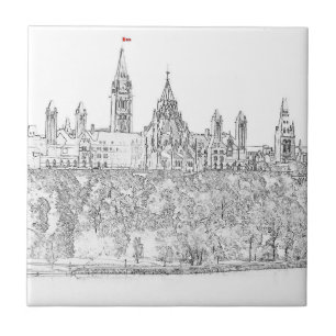 Parlement Hill in Ottawa - Ontario, Canada Tegeltje
