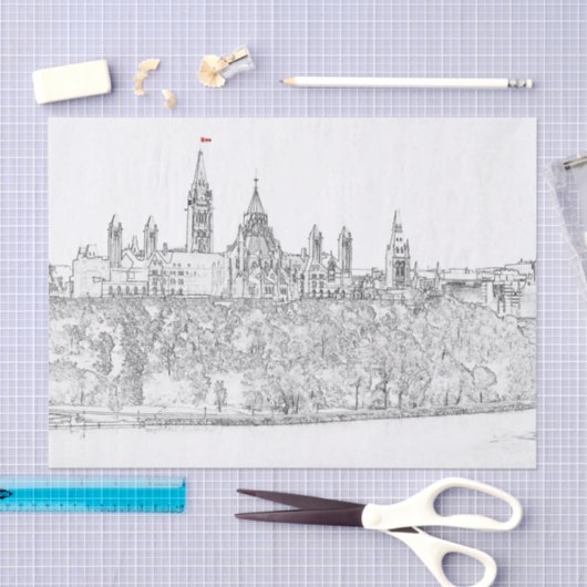 Parlement Hill in Ottawa - Ontario, Canada Tissuepapier (Craft)