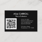 Parlement Hill - QR-code in Ottawa Visitekaartje (Achterkant)